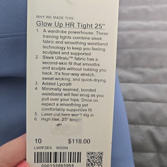 NWT Lululemon Glow Up Super High-Rise Tight 25" - 10 Washed Denim - Picture 6 of 7